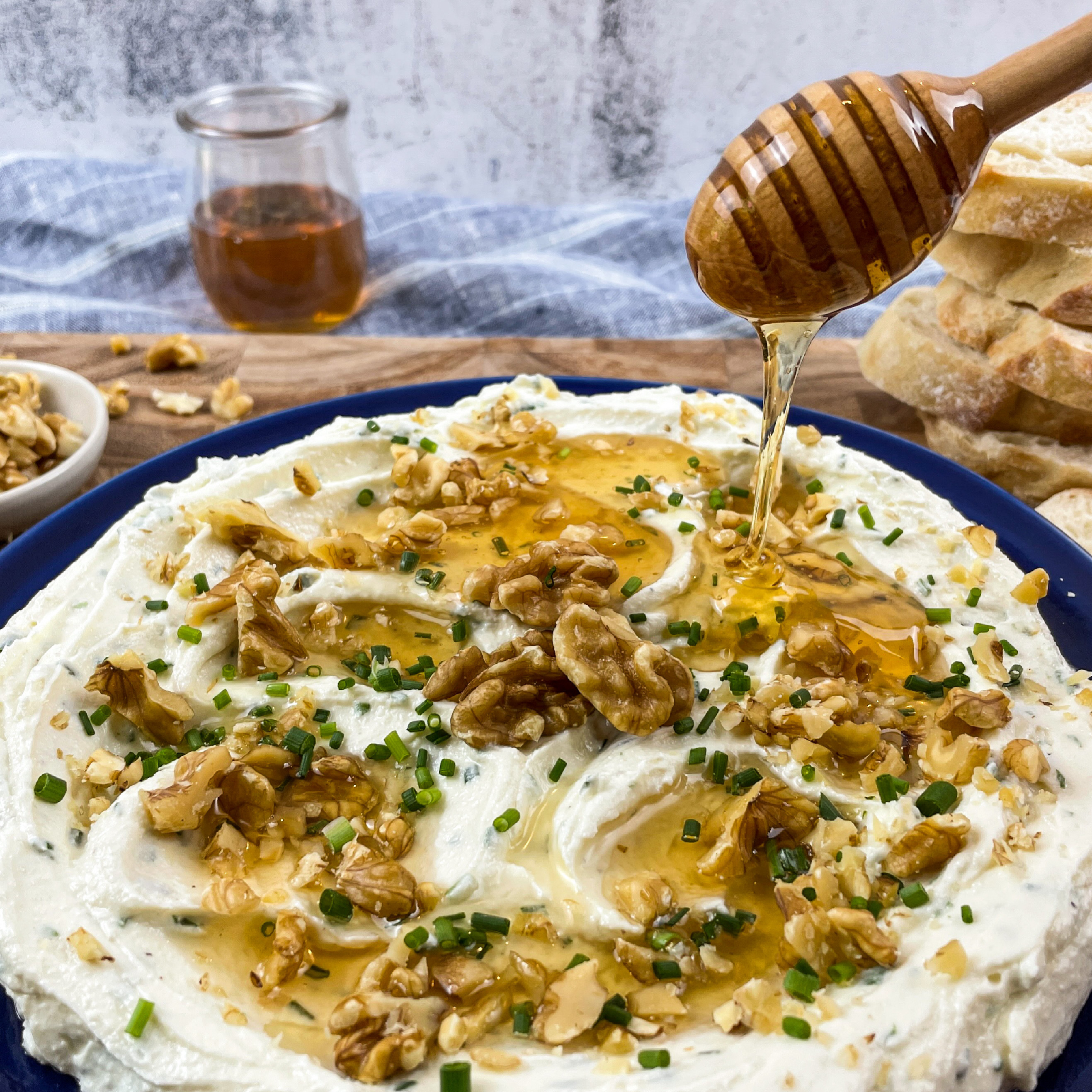 Whipped Feta With Honey And Walnuts ~ Rhubarb & Lavender