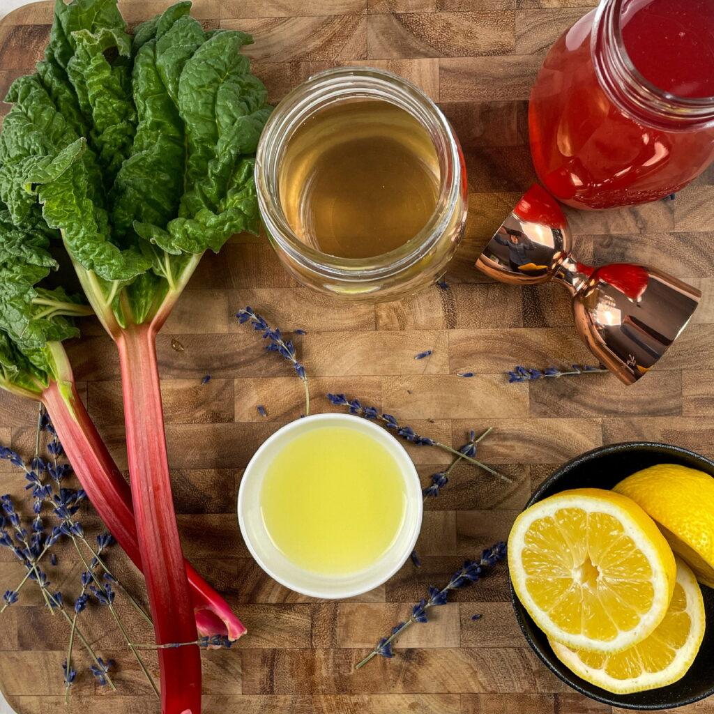 Rhubarb Lavender Gin Cocktail Recipe