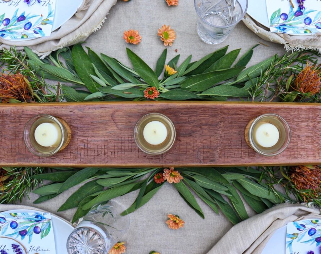 Tablescape of Italian Dinner