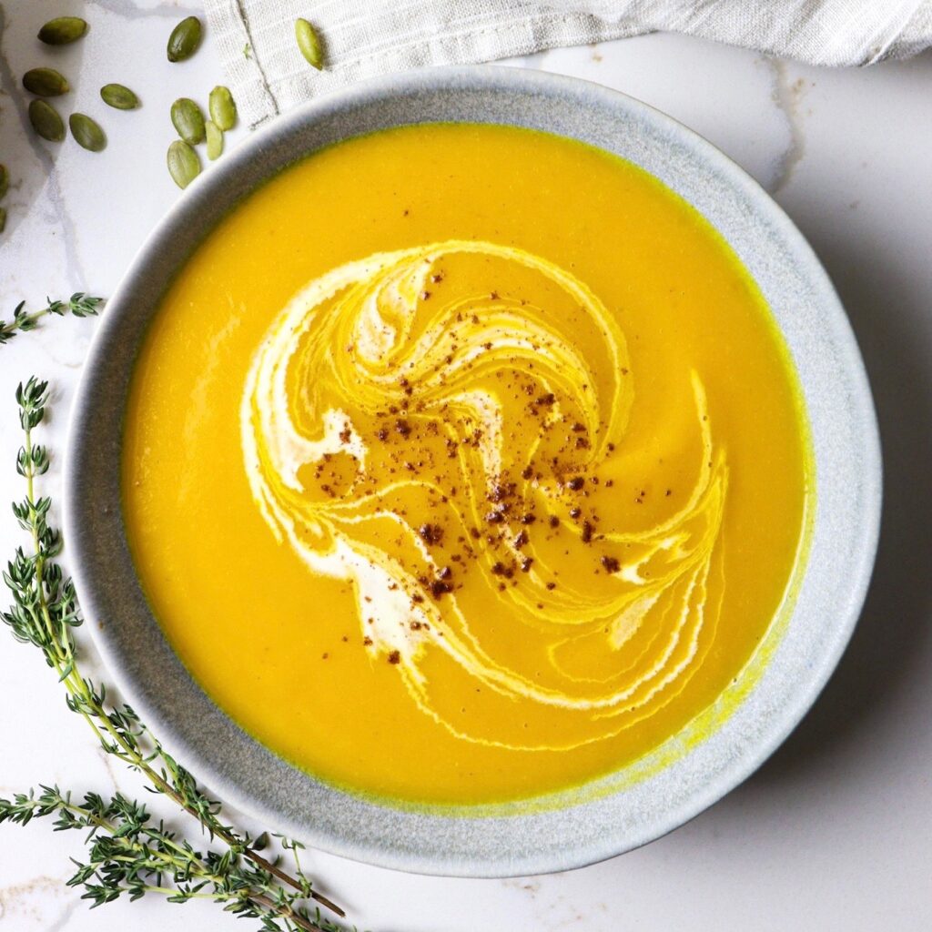 Bowl of autumn harvest bisque