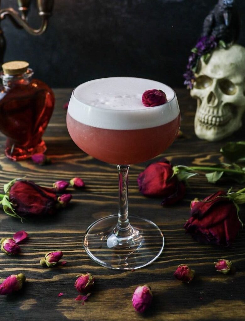 pomegranate rose cocktail