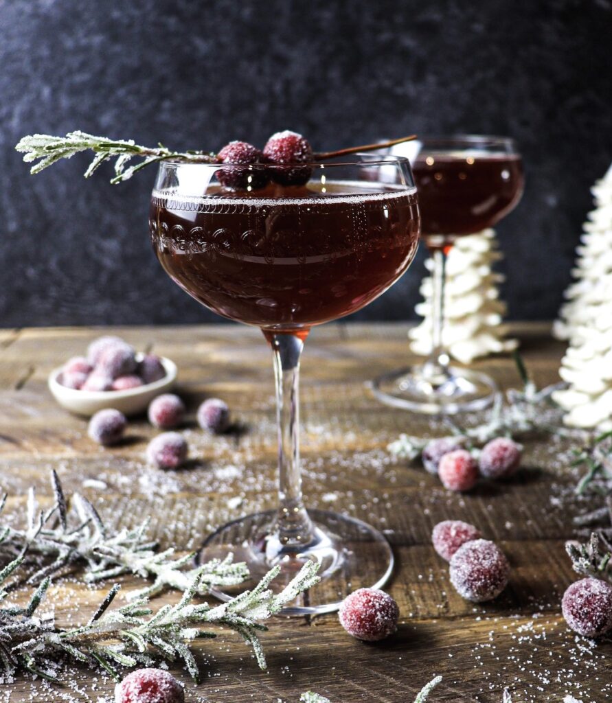 spiced cranberry sparkler