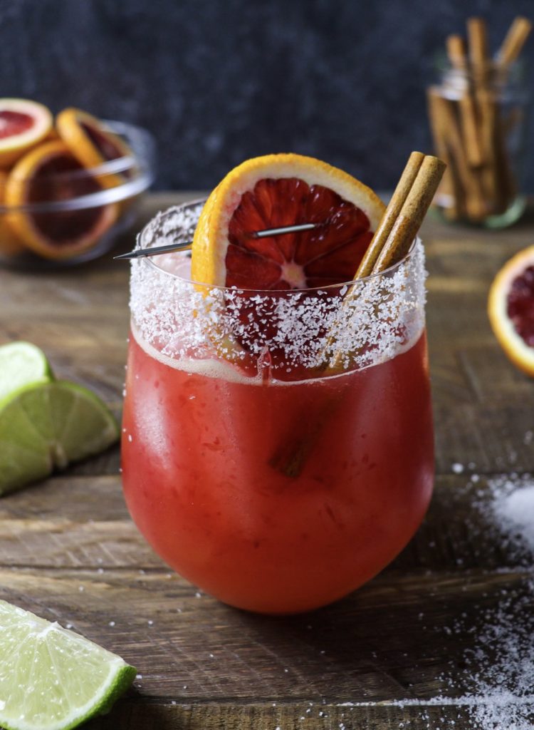 spiced blood orange margarita