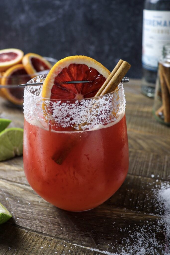 spiced blood orange margarita