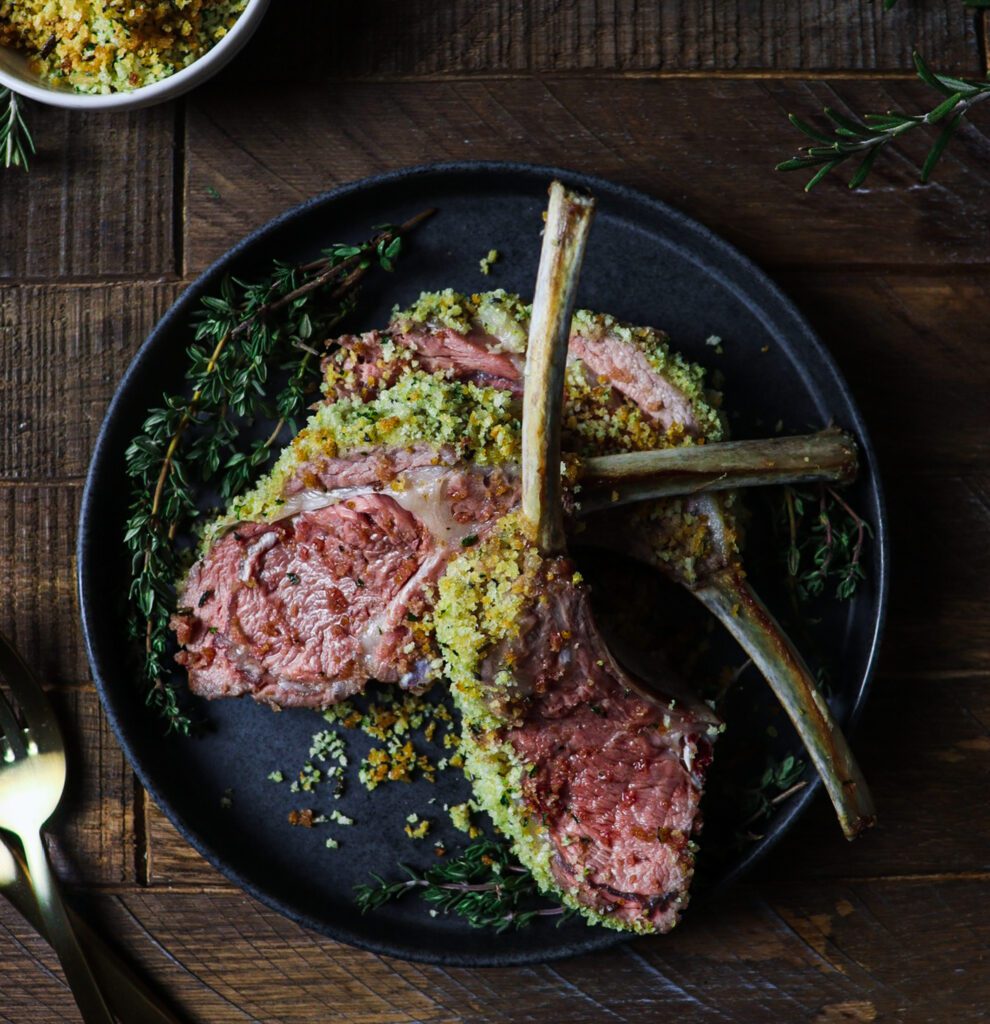 herb crusted rack of lamb