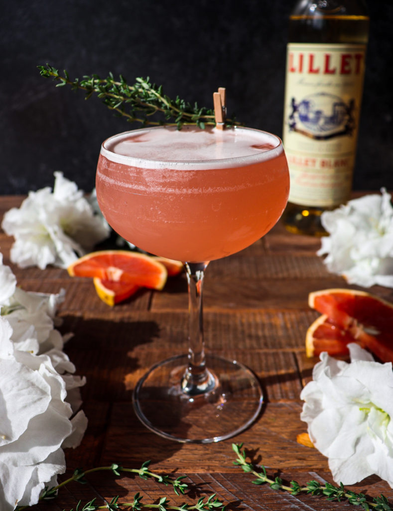 a spring thyme cocktail