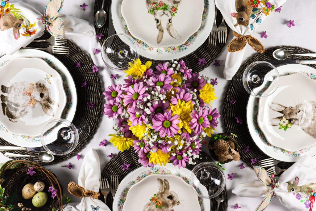 spring equinox tablescape