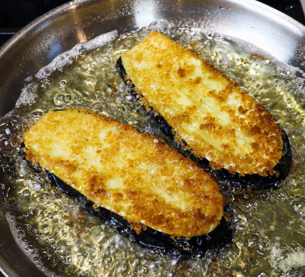 panko crusted eggplant milanese
