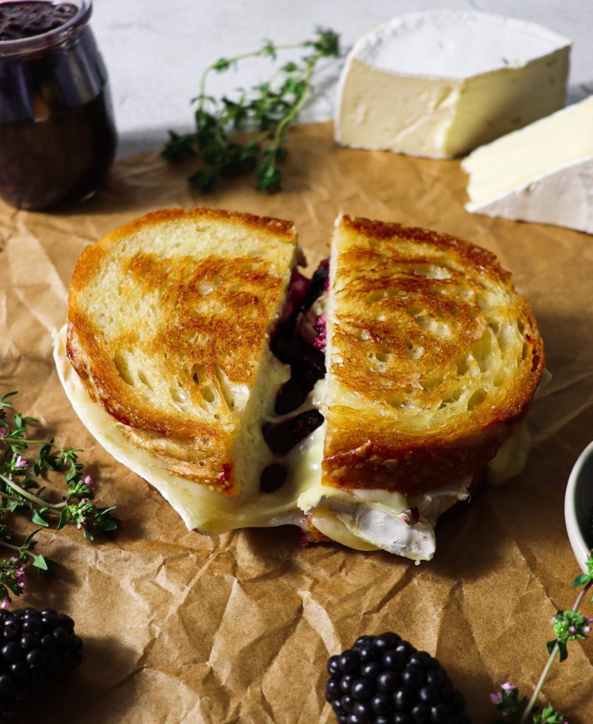 blackberry balsamic and brie grilled cheese