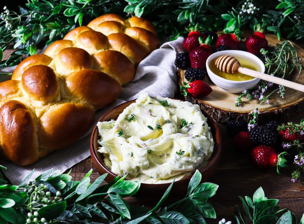 elevenses with braided bread