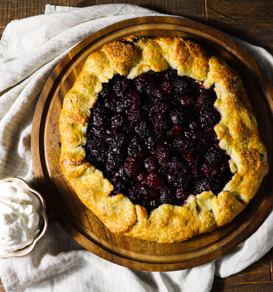 blackberry almond tart for luncheon