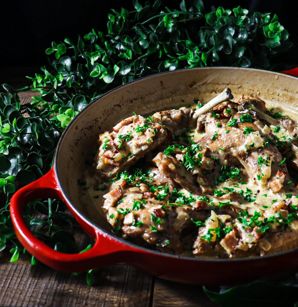 cider braised rabbit hobbit menu