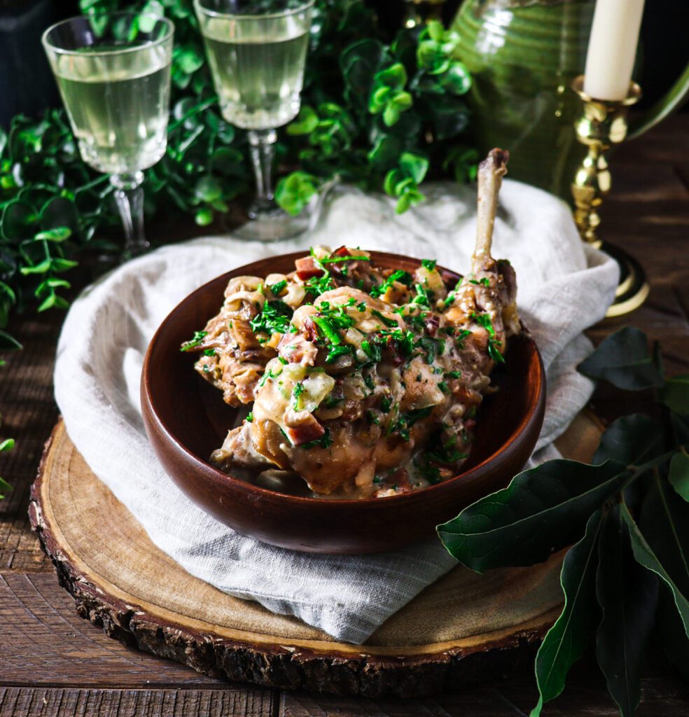 cider braised rabbit hobbit menu