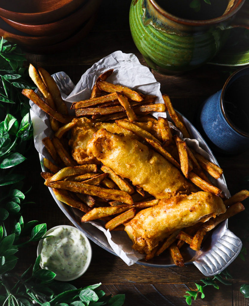 beer battered fish and chips hobbit's feast