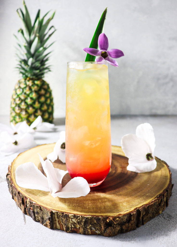 fassionola sunrise tropical cocktail