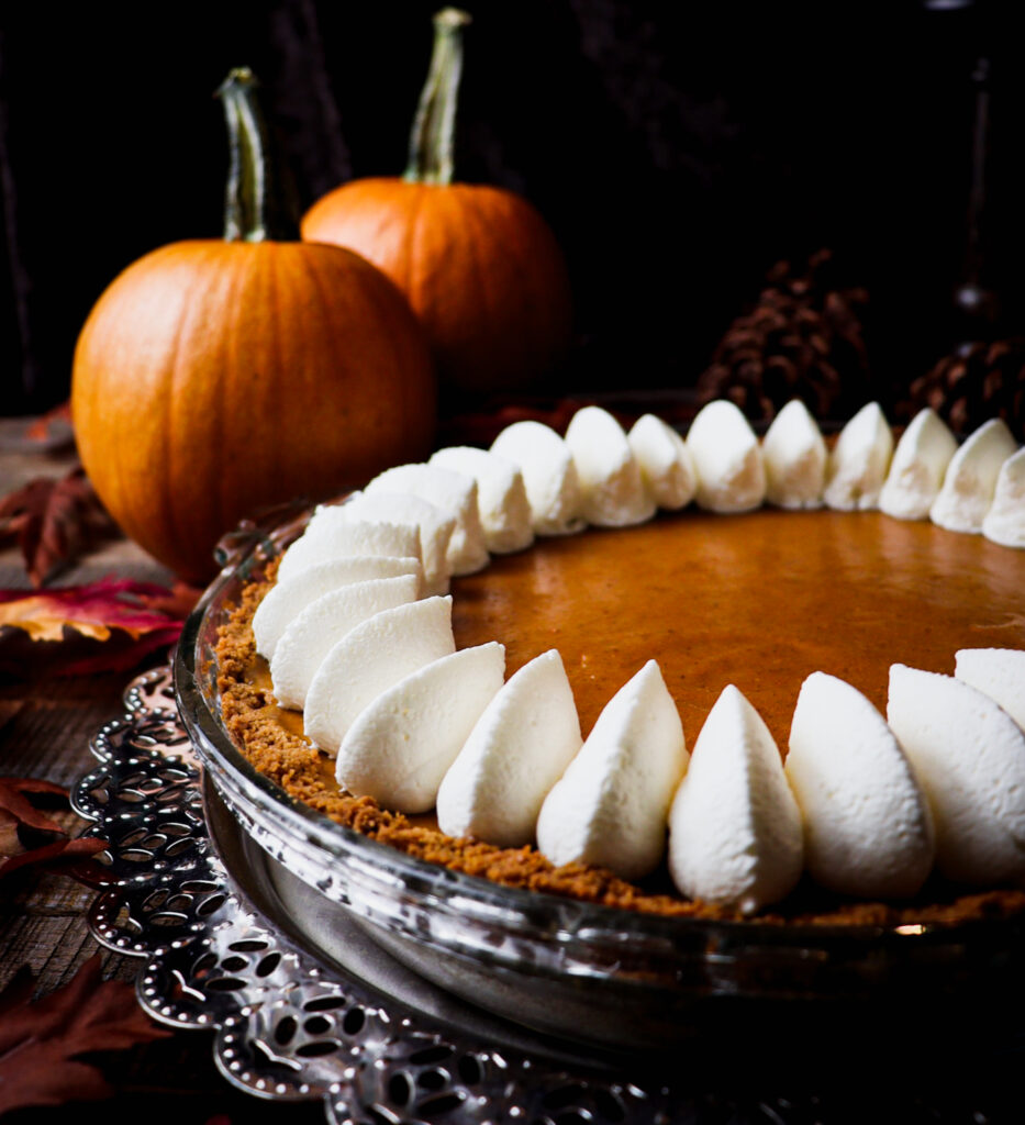 pumpkin cheese pie for a sleepy hollow dinner party