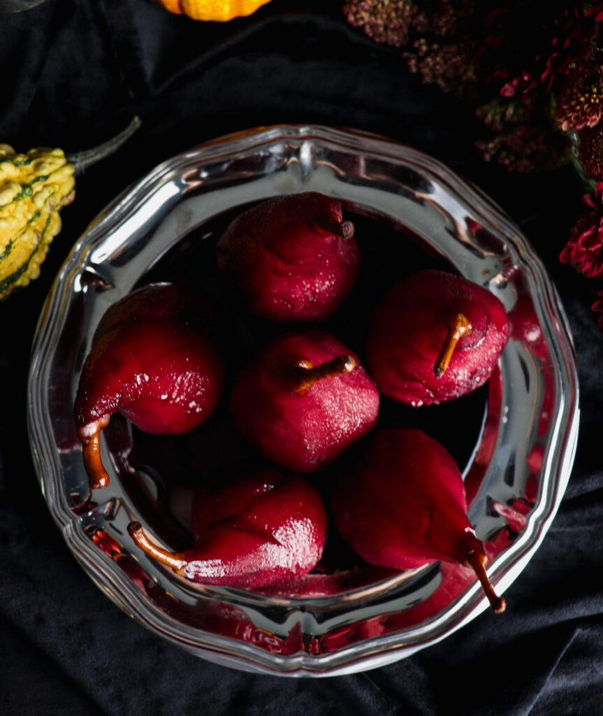 fall preserve
spiced wine poached pears